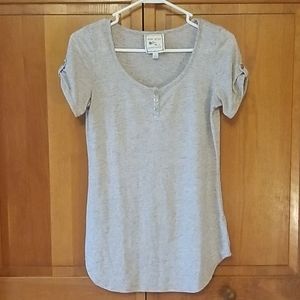 NWOT Pink Rose linen blend tan short sleeved top